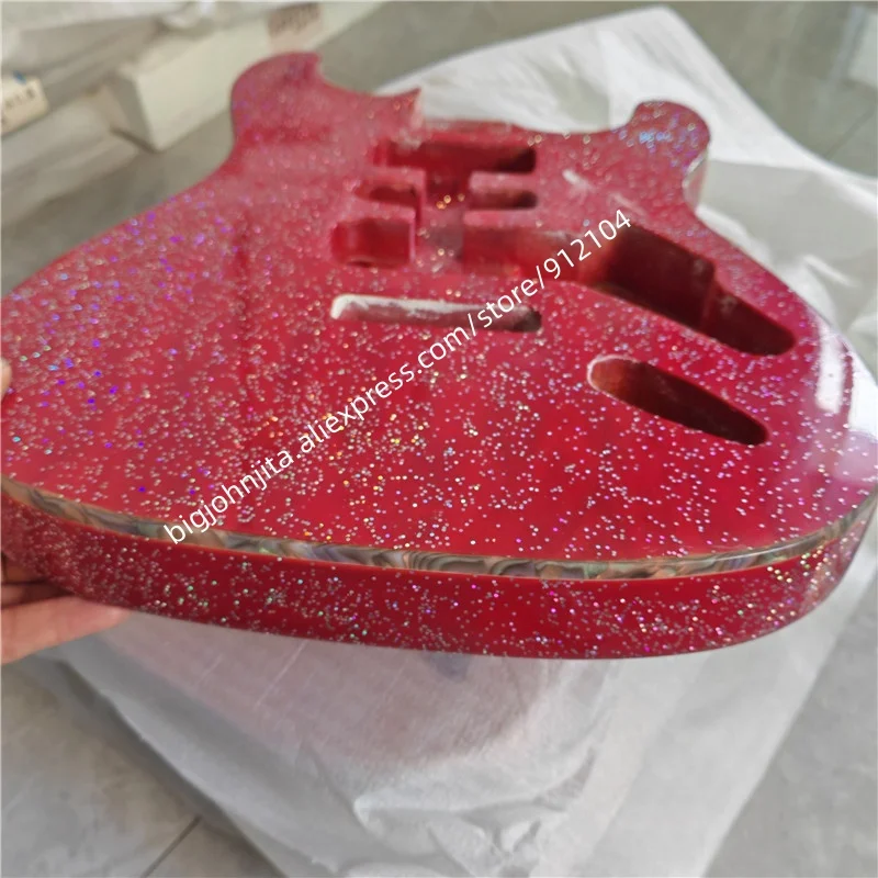 Flash Pink Single Rocking 6 Strings Electric Guitar Body, Mahogany Body HSH Route For ST Guitar BJ927  939