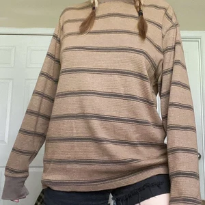 Langarm -Strickhemd für Frauen, runde Kragen, Emo, Grau, Schwarz, gestreift, Basic, Fee, Y2K, Herbst, Herbst 8 Hauptverkaufsbluse gestreiftes Grunge - №3