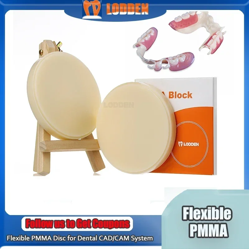 LODDEN Dental Lab Flexible PMMA Disc for Dental CAD/CAM System  Production of Dental Crowns Bridges Dental Model Material Resin