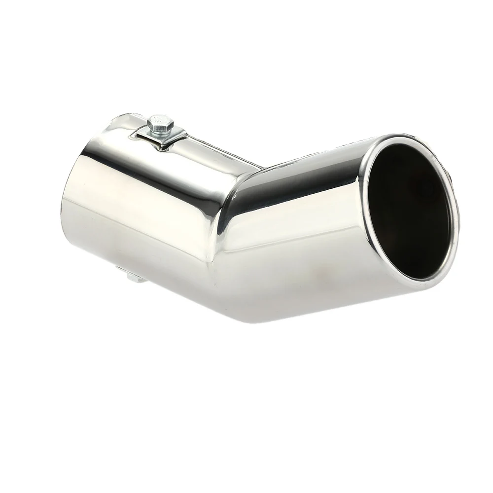 

1Pc Car Exhaust Tail Pipe Dual Stainless Steel Tailpipes Muffler Tips For VW Golf 4 Bora Jetta Accessories