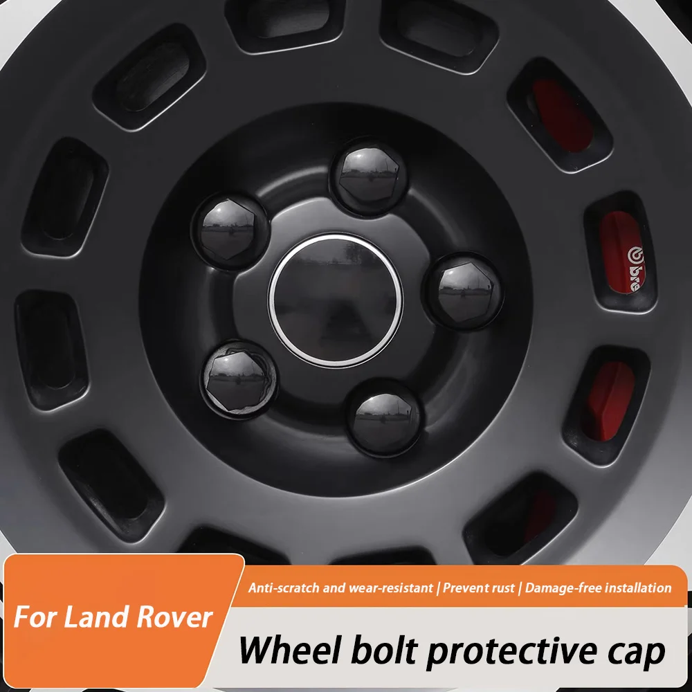 ABS Hub Cap Screw Cap Anti-rust Protective Cover for Land Rover Range Rover Sport Executive Velar Evoque Discoery 5 Defender