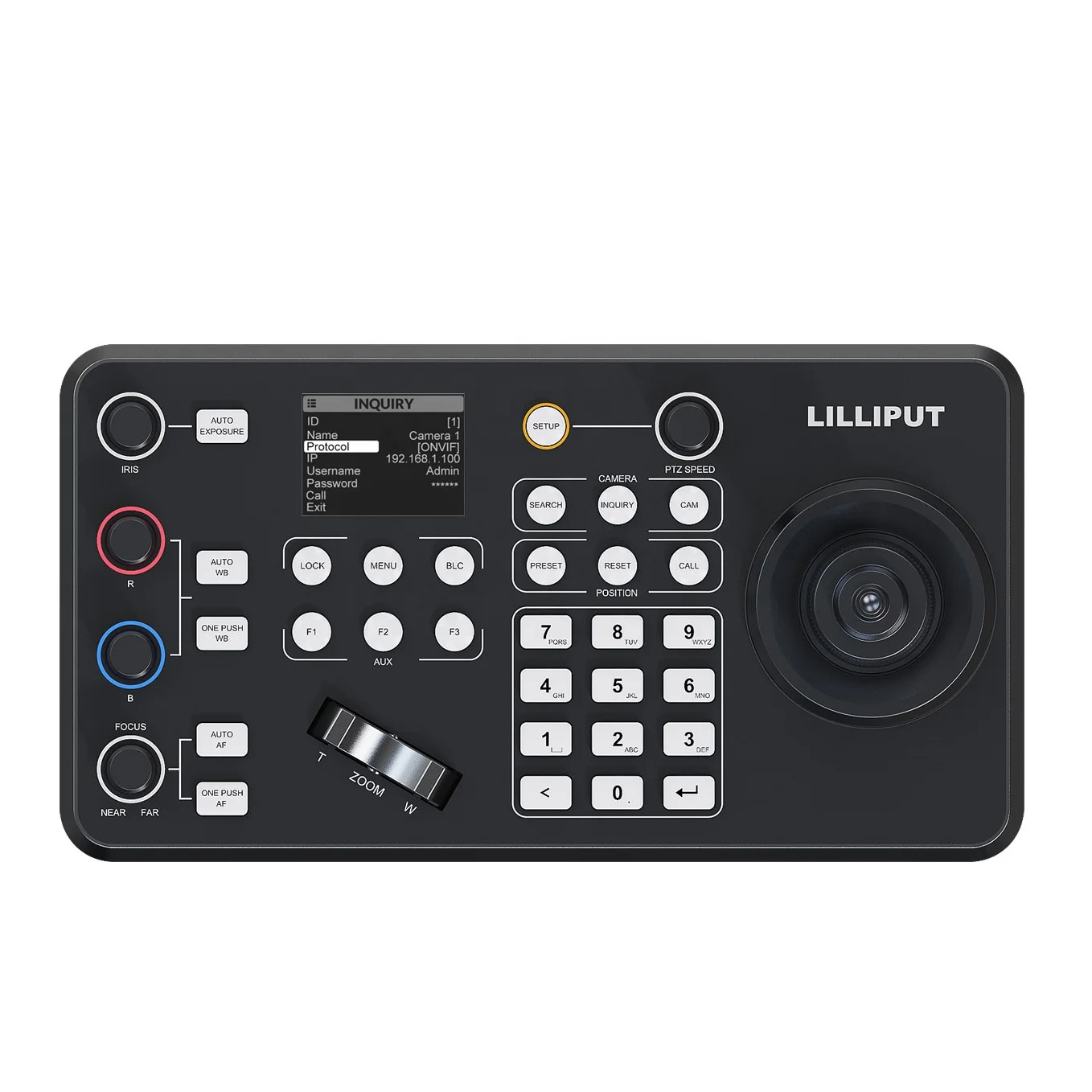 Professional PTZ Camera Controller for Video Conferences 4D Joystick IP Network RS485 & PoE Radio & TV Broadcasting Equipment