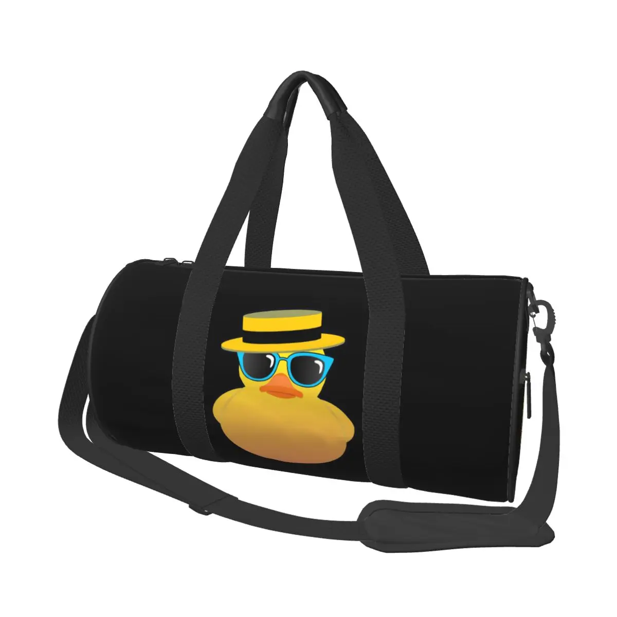 

Rubber Duck Ducky Wearing Boater Hat And Sunglasses Large Duffle Gym Bag Multi-Functional Duffle Travel Bags Fitness bag