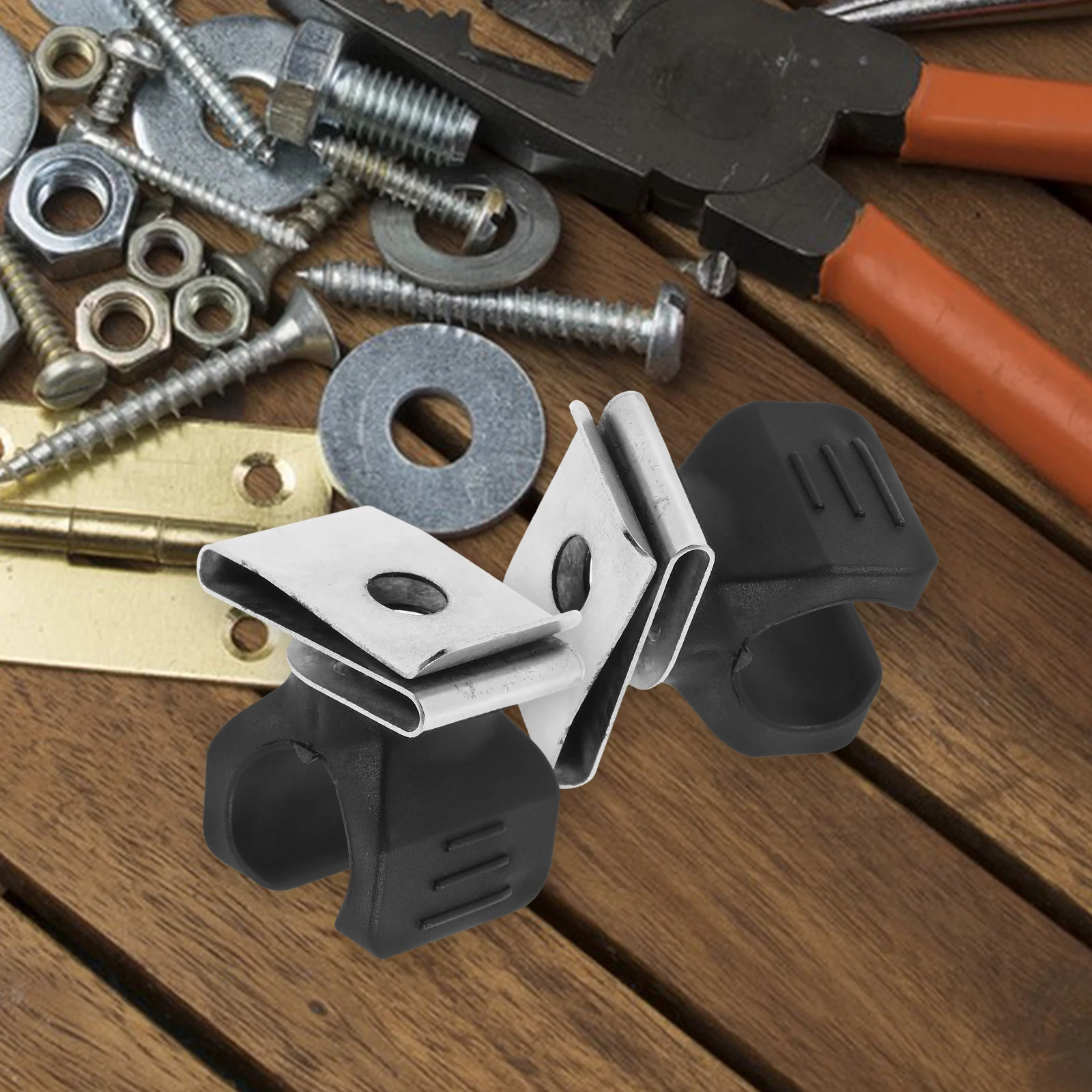 

Hard Hat Clips Flashlight Mount Holder 20-27mm Manganese Steel Hard Hat Light Clips Reusable Practical