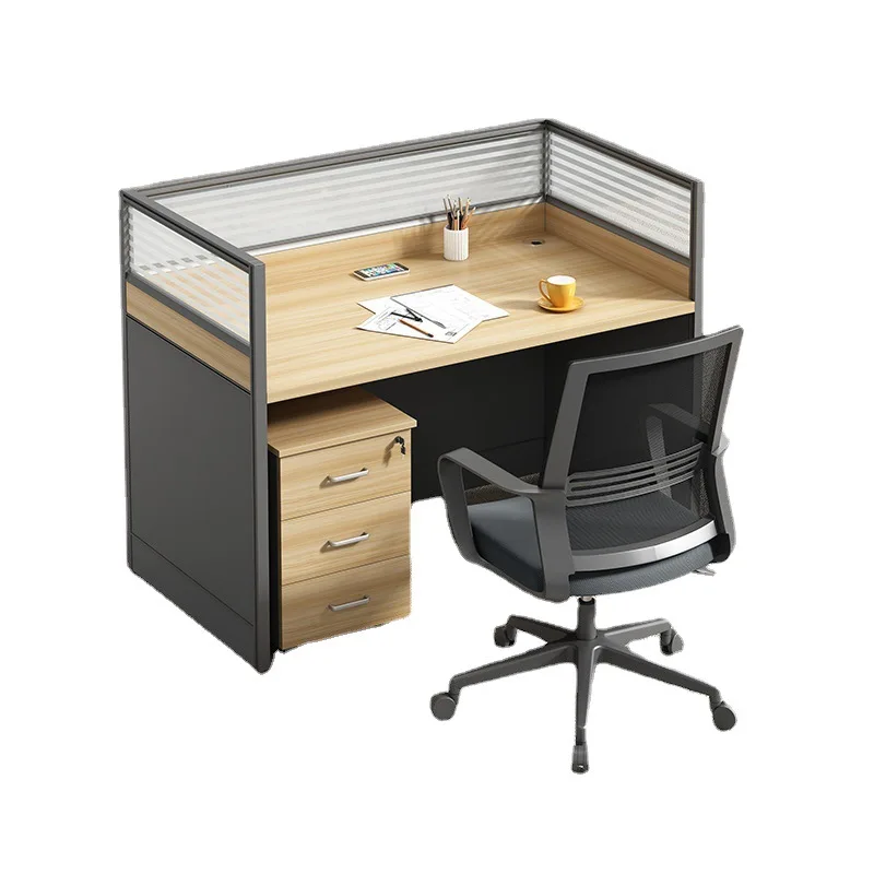Staff desk desk simple screen double computer office desk and chair combination