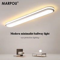 MARPOU LED Ceiling Light 220V 53cm 38cm Oval Strip Light Modern Simple Nordic Rectangular Lamp Corridor Foyer Balcony Bedroom