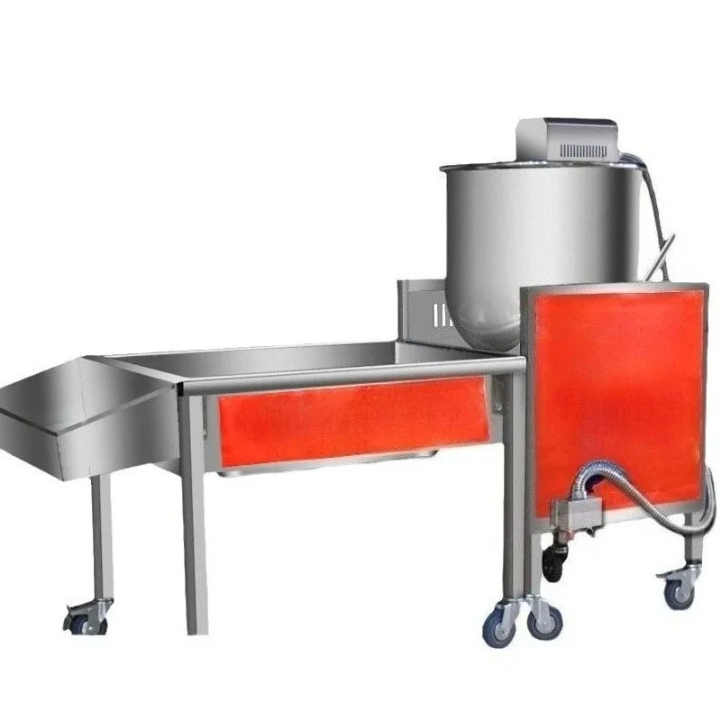 220V LPG Commercial Spherical Butterfly Popcorn Machine, Stainless Steel Automatic Popper for Street Vendor Food Truck Snack Bar