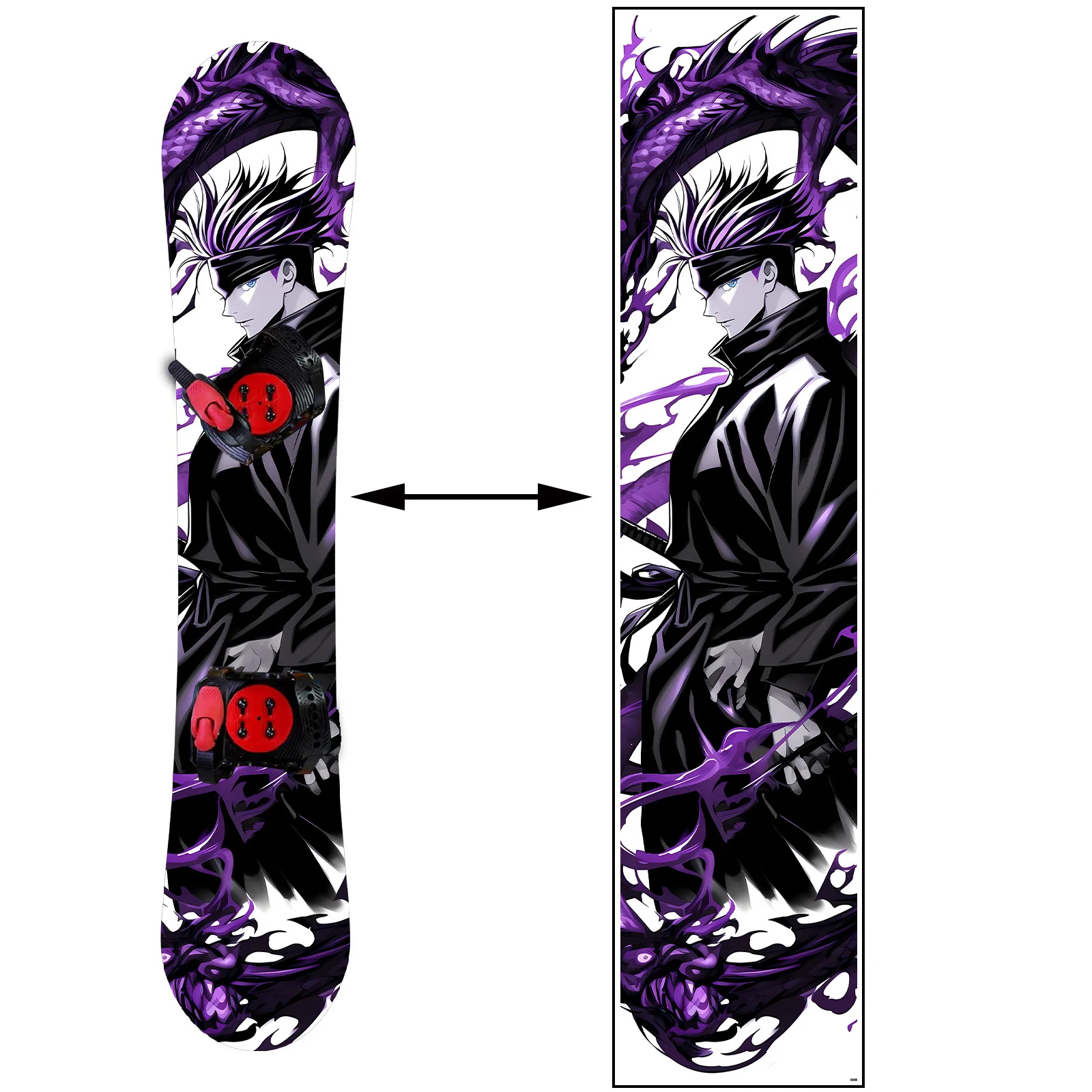 

1 наклейка для сноуборда Xuanlong, фиолетовая, с эффектом тумана, персонализированная декоративная наклейка для сноуборда, наклейка на поверхность сноуборда