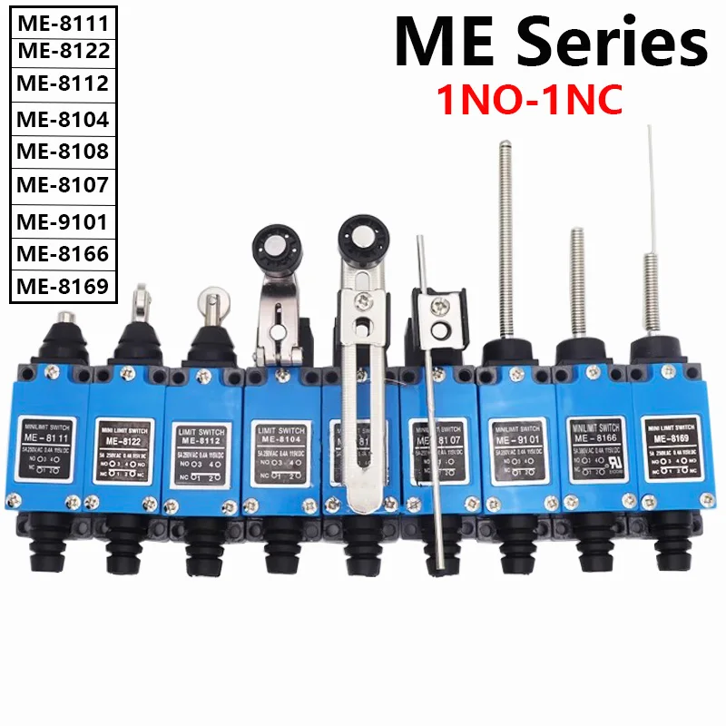 ME ME-8108 limit switch Rotary Adjustable Roller Mini Limit Switches TZ-8108 AC250V 5A NO NC 8108 8104 8111 8112 8122 8166 9101