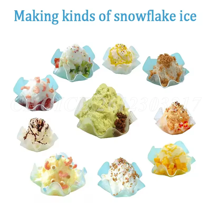 Commercial Desktop Snowflake Ice Machine Automatic Ice Sand Shaved Ice Maker Korean Online Red Milk Tea Shop Ice Maker