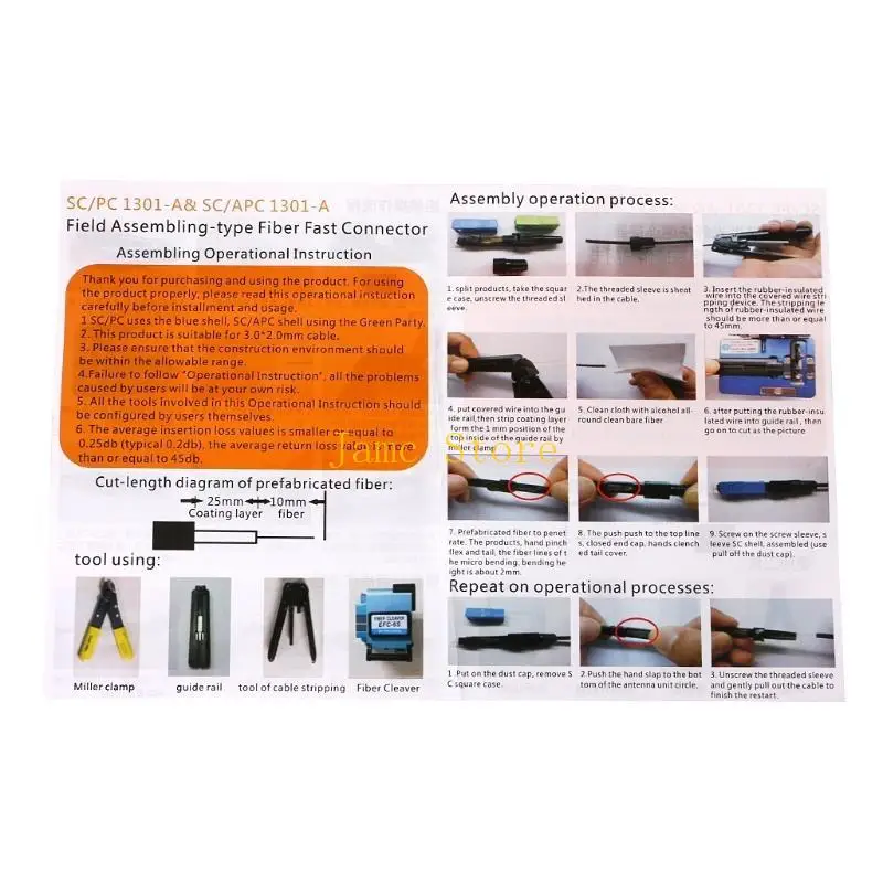 LX0B 100PCS FIBRO RÁPIDO FTTH FTTH SOMO MODO UPC CONECTOR FAST