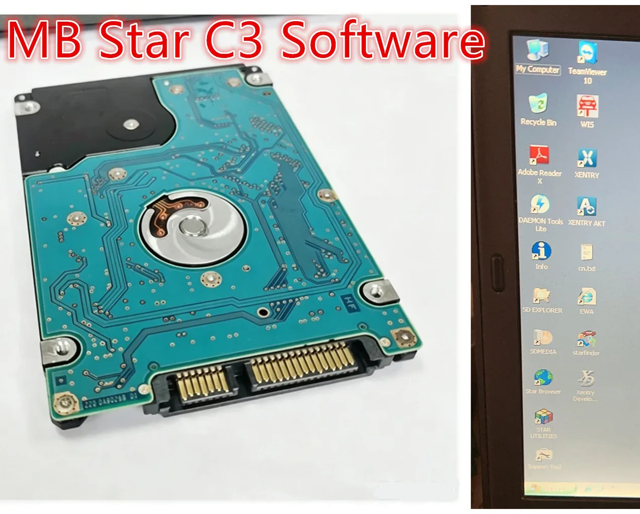 MB Star C3 Software V2014.12 harddisk hdd for Benz Mb Star C3 Multiplexer/red star c3-Developer