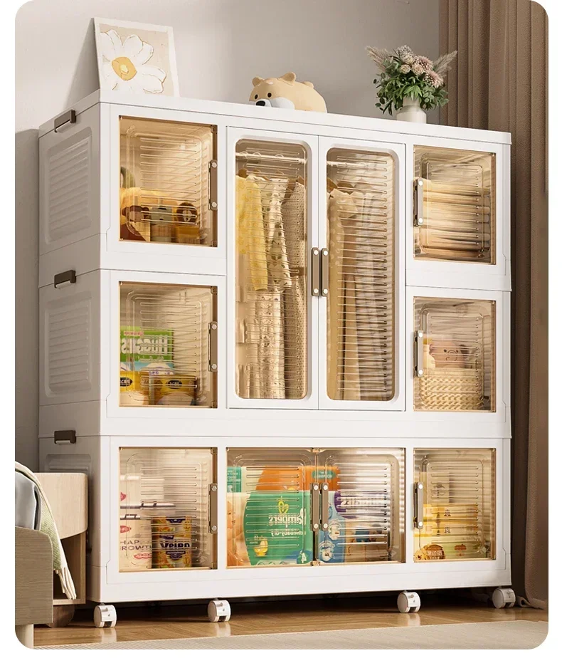 explosive simple home bedroom children's baby clothes storage cabinet storage cabinet movable