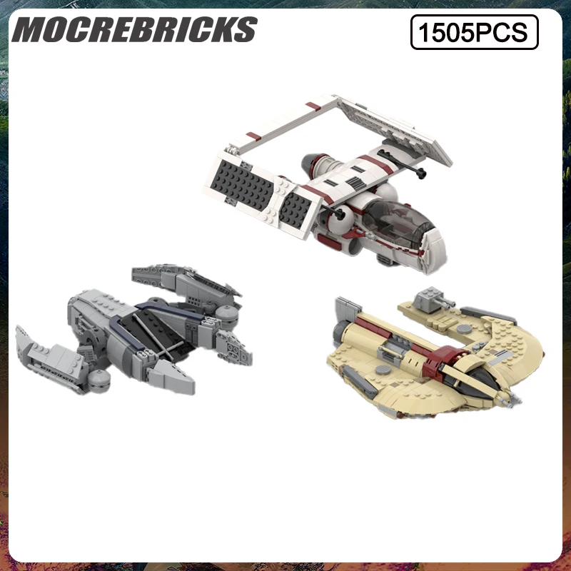 MOC Space War Serie Kopfgeldjäger Starfighter Sammlung Zusammenbau Baustein Kreatives Modell Ziegel Set Kinderspielzeug Geschenk