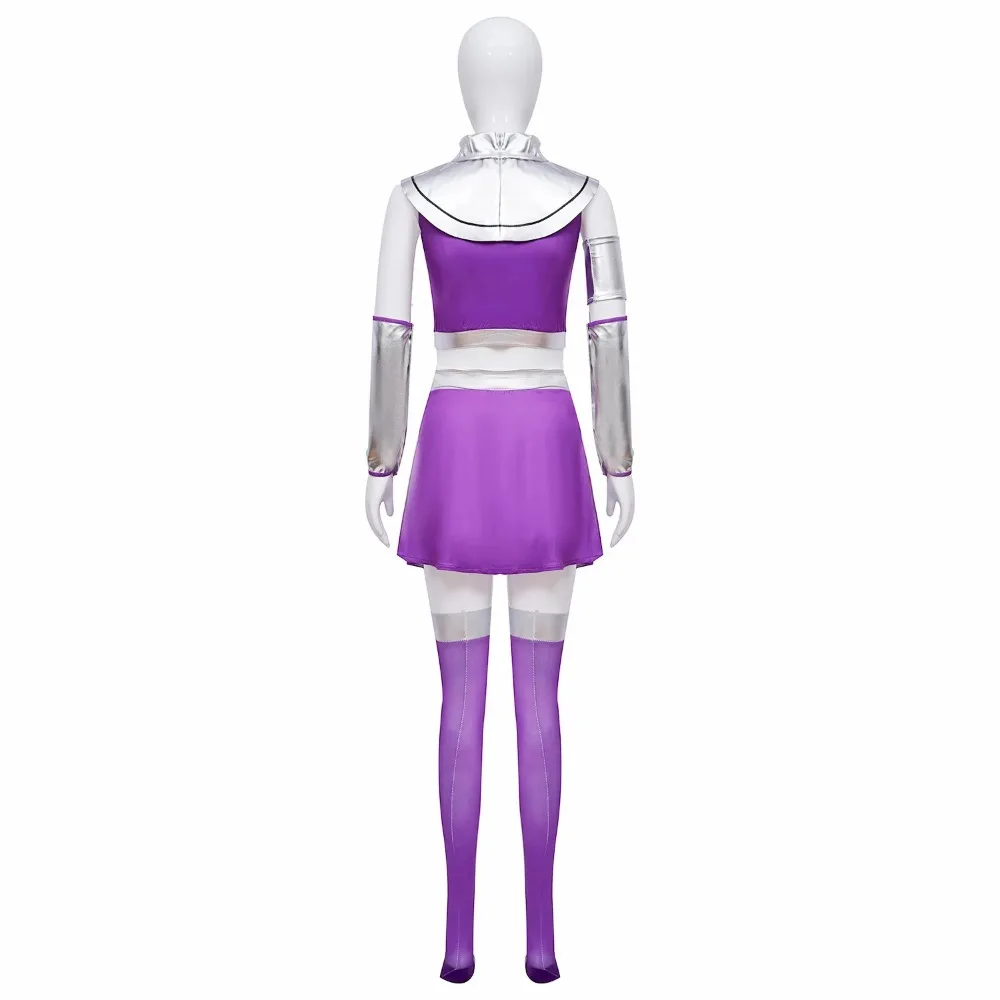 Anime Hero costumi Cosplay donna viola top gonna calze Set completo ragazze gioco di ruolo uniforme vestito Halloween Carnival Party