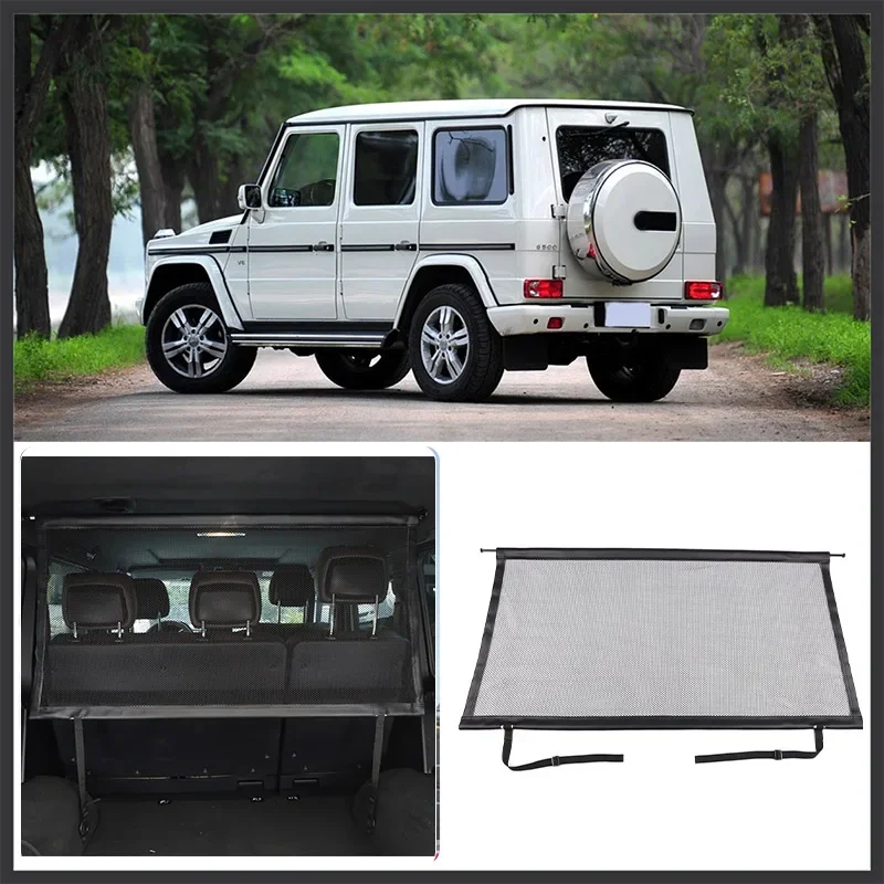 For Mercedes Benz G Class W463 1990-25 Car Modeling Trunk Safety Isolation Protective Netting Pet Fence Netting Car Accessories