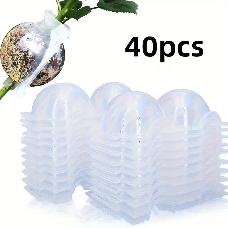 

40pcs Plant Root Growing Box Reusable Rooting Grafting Breeding Seedling Propagation Ball Garden Plant Breeding Equipment