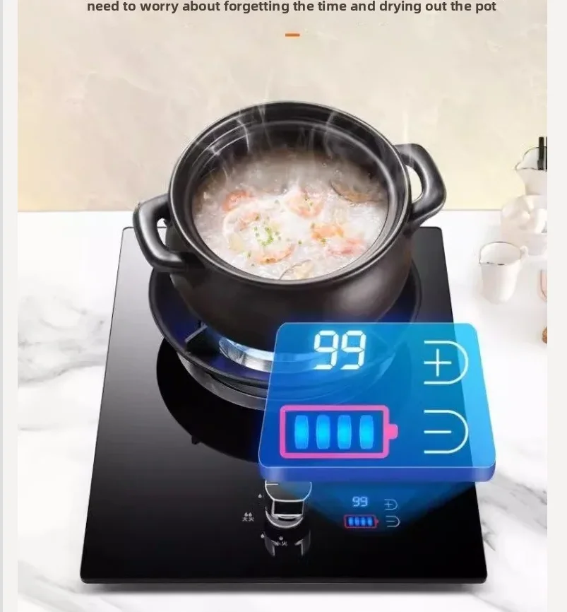 

Газовая плита Haotaitai с одной конфоркой, высокая мощность пламени, для сжиженного и природного газа, настольная, полностью медная, QBW