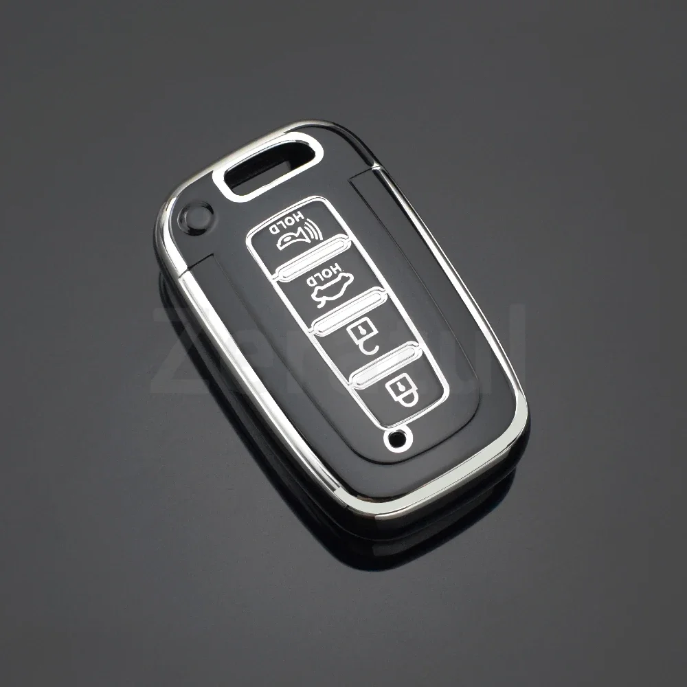 4 Buttons TPU Key Case Cover Shell Fob Holder for Kia Sportage R Borreed Sorento K5 K7 for Hyundai Tucson Azera IX35 Sonata