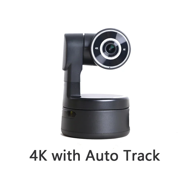 AI Function 4K PTZ Webcam with Mics Camera 3X Digital Zoom Auto Track Focus for Youtube Living Stream Online Meet Video Camera