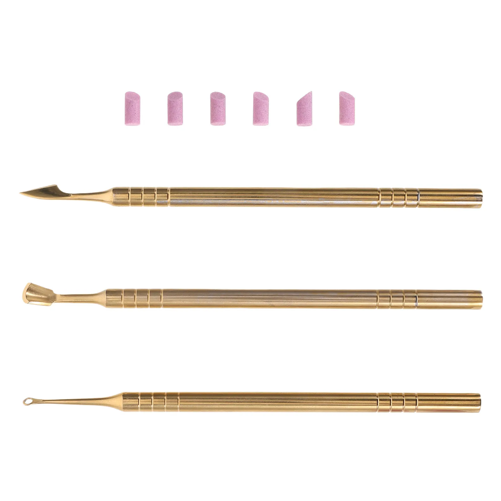 

Набор для маникюра: двусторонний металлический инструмент для кутикулы с прецизионным скошенным краем для бережного удаления кутикулы, для дома и салона