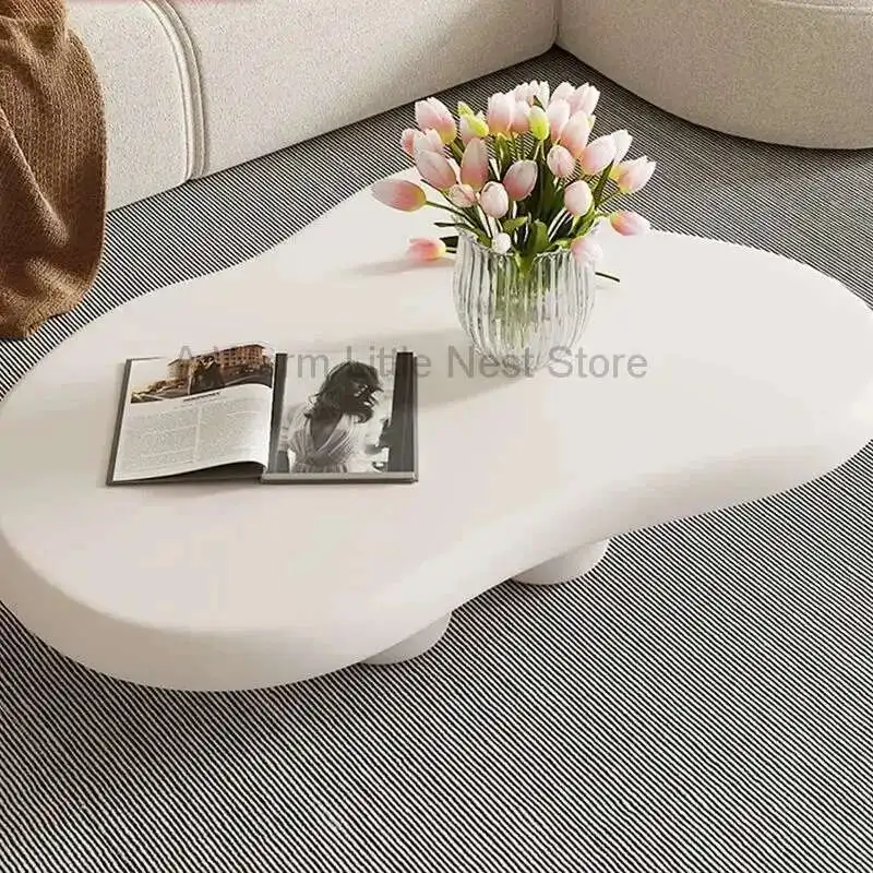 

Simple Modern Cloud Shaped Coffee Tables for Living Room Luxury Center Table White Sofa Side Table Kawaii Room Decor Furniture