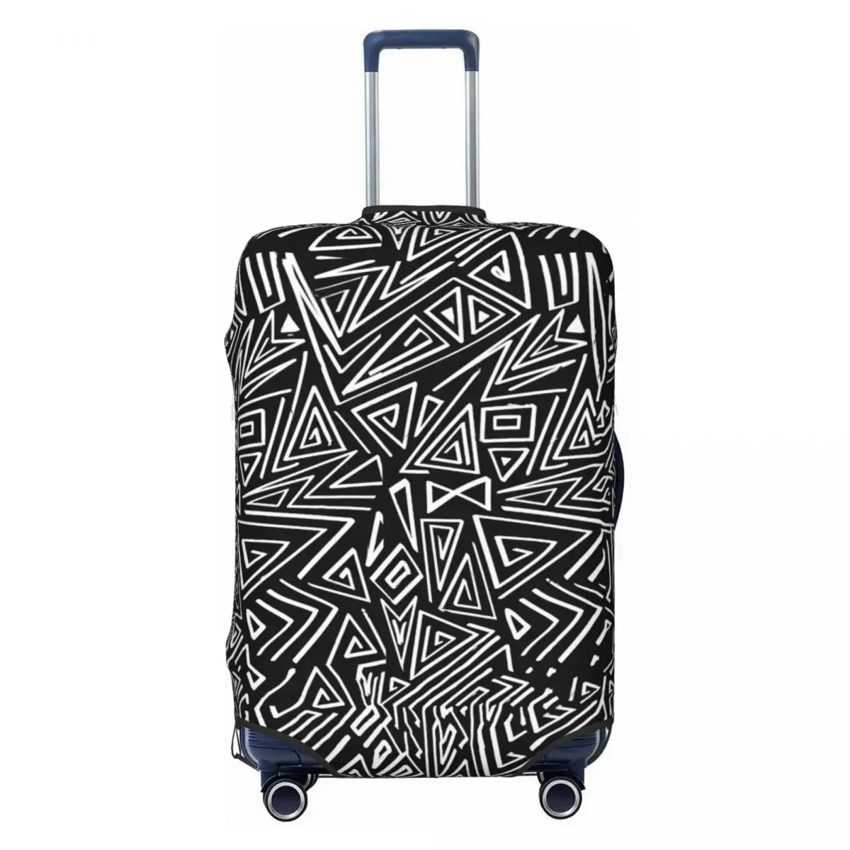 Geo Print Suitcase Cover Geometric Shapes Cruise Trip Vacation Useful Luggage Accesories Protector