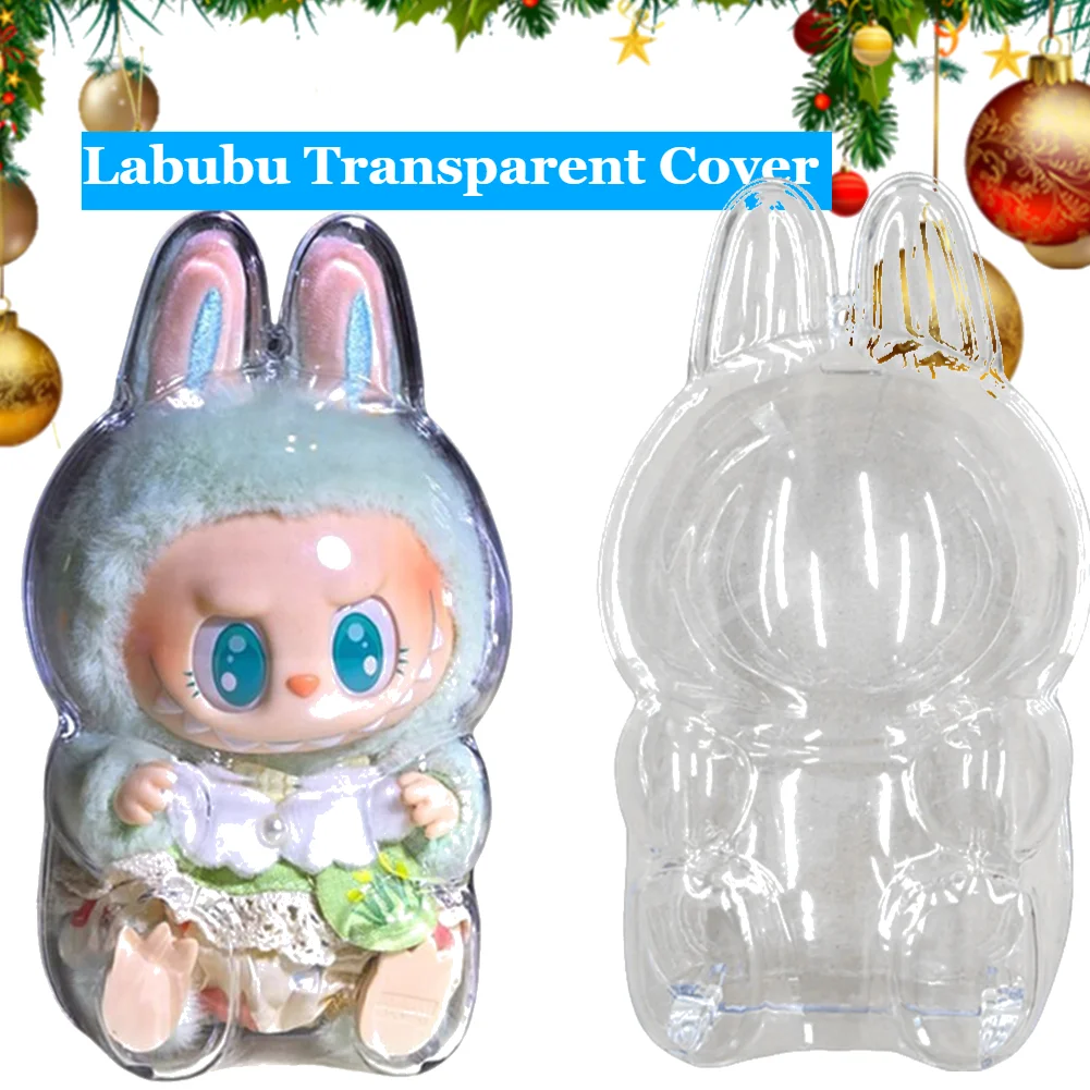 2025 LABUBU Clear Macaron Case, Dust Case, Popmart Bubble Mart Doll Accessories, Doll Accessories, Christmas and New Year Gifts