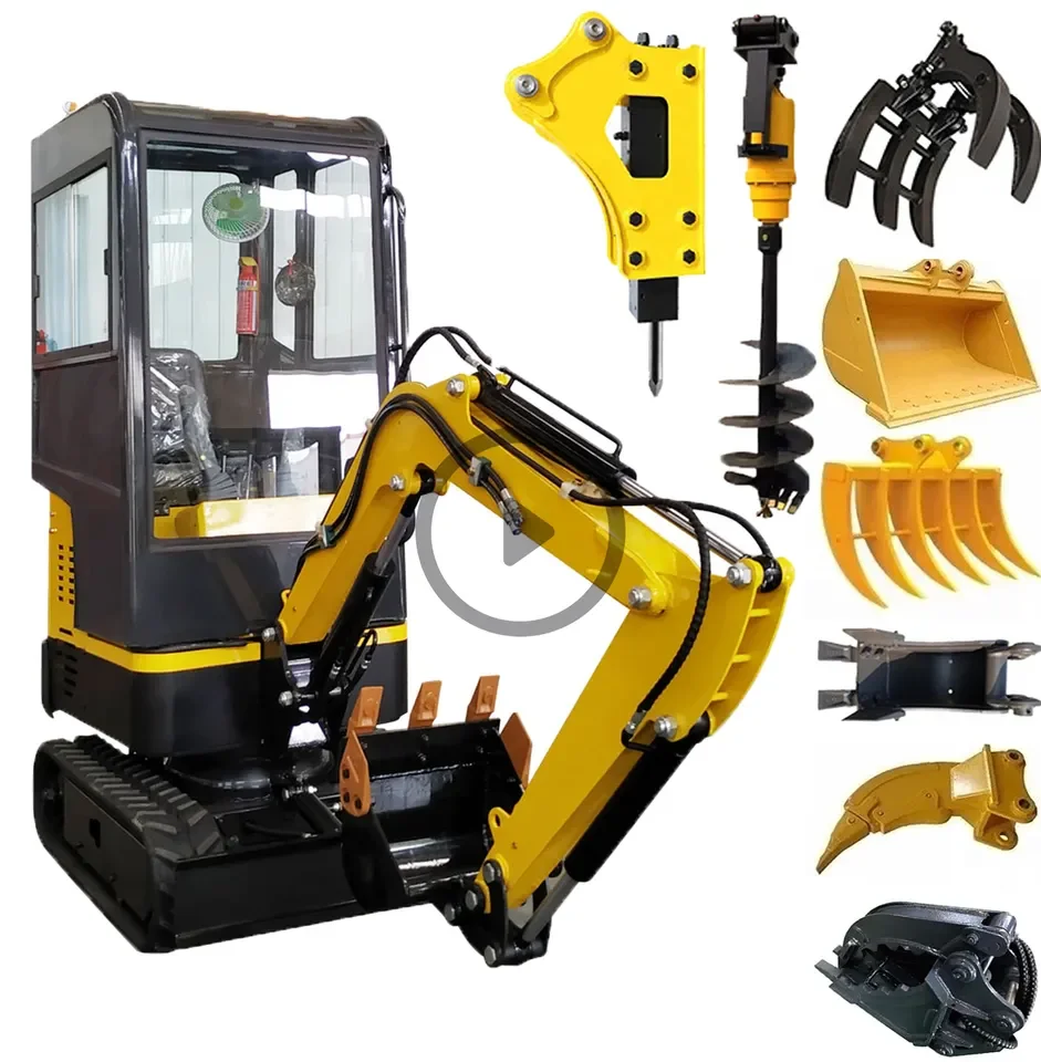 1.5 tons 1 ton small excavator/bucket capacity 0.025M3 bulldozer earthwork machinery