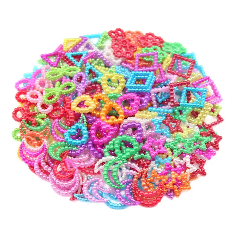 200PCS Star Plastic Beads For Clothing Hat Furniture Crafts Decoration DIY Handmade Make Earrings Hairpin Necklace Accessories