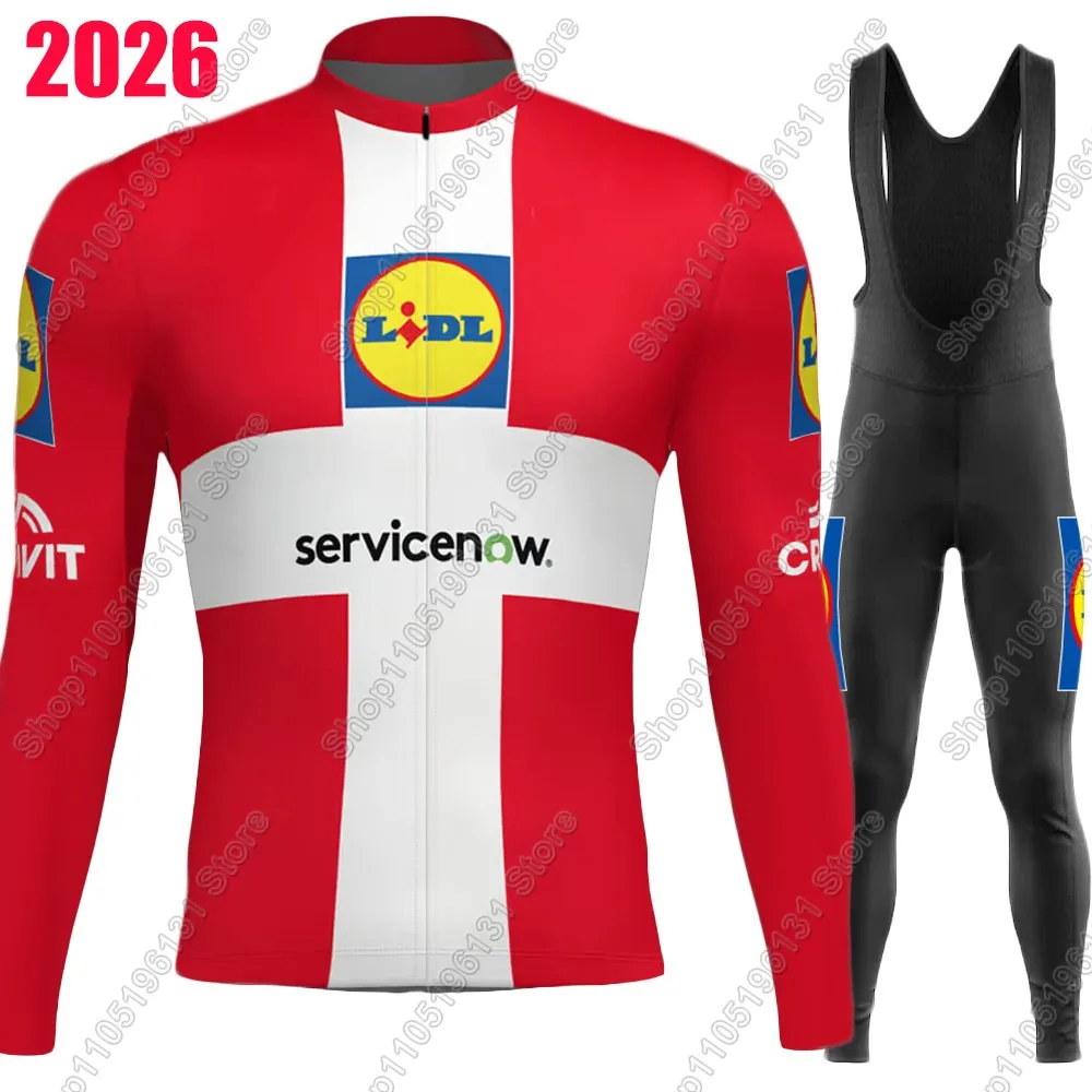 

Lidl Denmark Team Cycling Jersey 2026 Set Clothing Suit Summer Winter Mens Long Sleeve MTB Bike Road Pants Bib Ropa Ciclismo