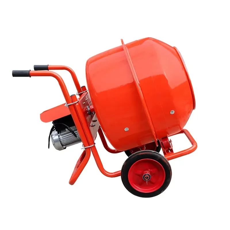 Small Concrete Mixer Mobile 200L Cement Mixer Portable Electric Concrete Mixing Machine for Home Construction DIY Projects