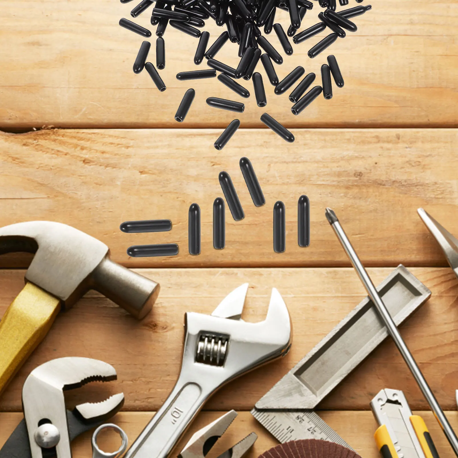 

500pcs Rubber Caps Pvc Bolt End Covers For Rust Waterproof Dust Protection Furniture Nut Protective Covers Feet Bolt Caps