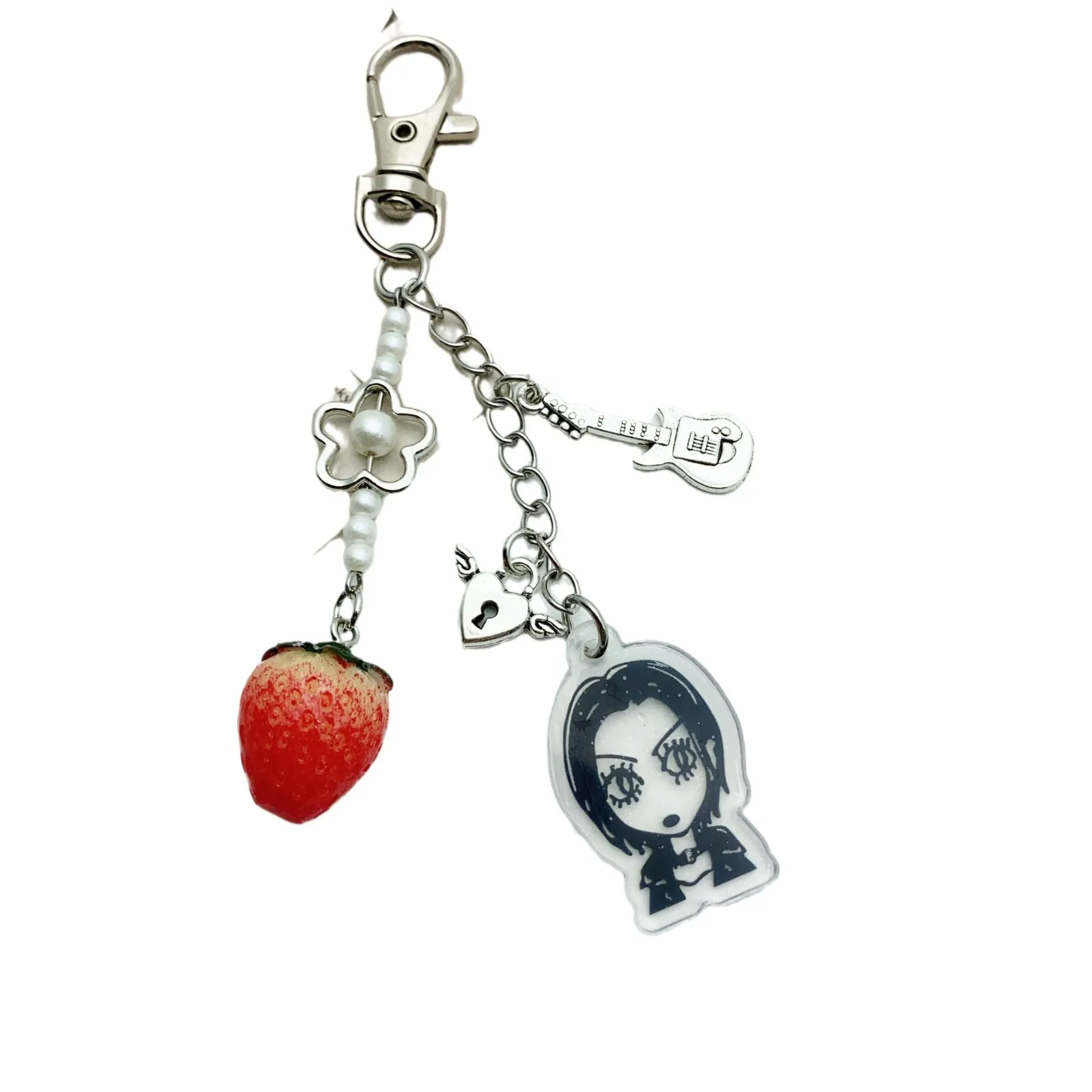 Super Cute Ai Yazawa Osaki Nana Anime Nana Hachi Matching Phonecharm Heart Strawberry Pendant Keychain Y2K Handmade Jewelry image 5