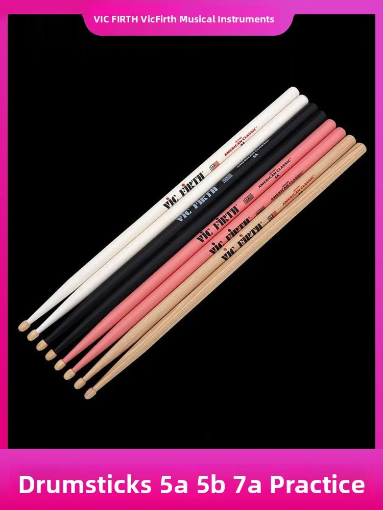 

Vicfirth Drumstis Walnut Wood 5A5B7A Jazz Drum Practice Drumstis Stand Drum Hammer Musical Instrument Accories