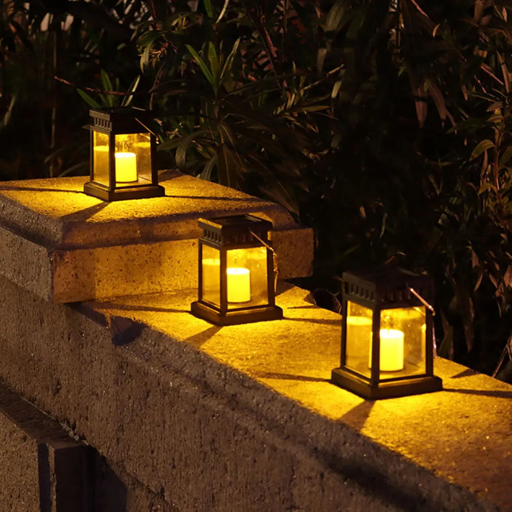 مصباح حديقة شمسي عتيق مصباح حديقة خارجي موفر للطاقة مصباح ديكور متين للفناء والضوء الذي يعمل بالطاقة الشمسية