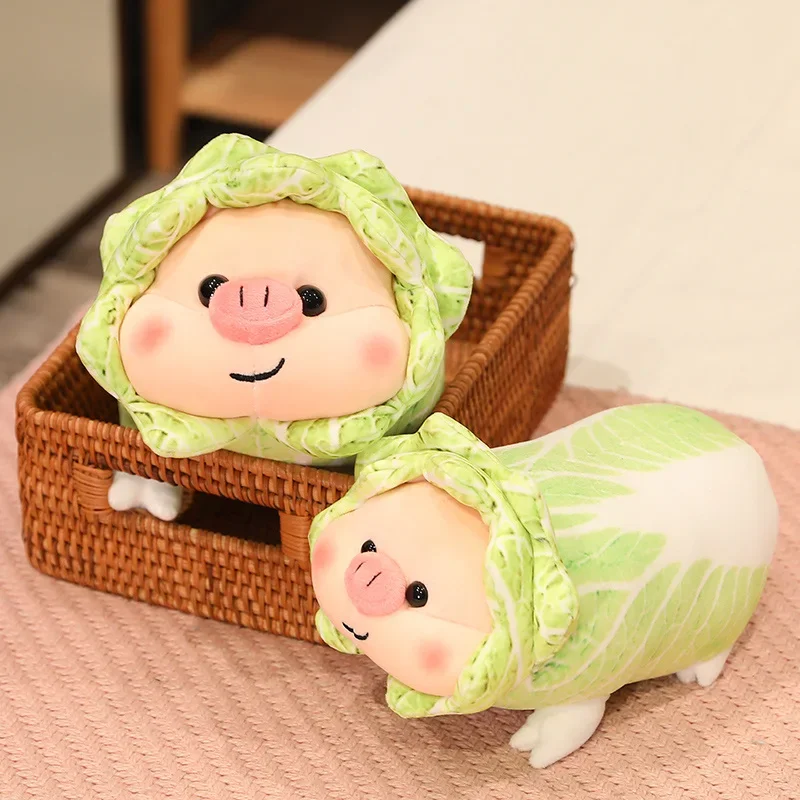 25/42cm Cute Kawaii Cabbage Pig Doll Funny Decompression Stuffed Plush Toy Doll Pillow Birthday Christmas Gift