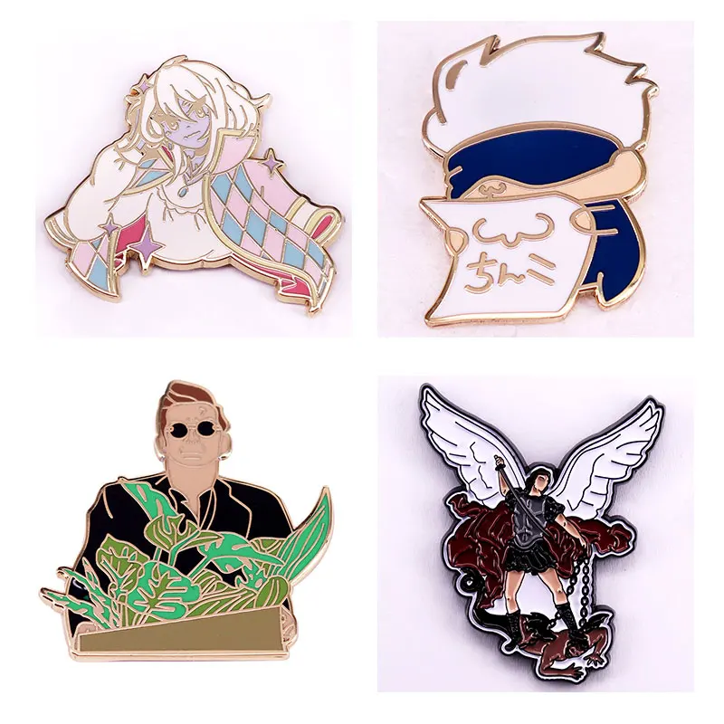 

90s Cartoon Metal Enamel Pins Cute Anime Lapel Badge Collection Hoodie Backpack Hat Decorative Accessories Fans BroochGifts