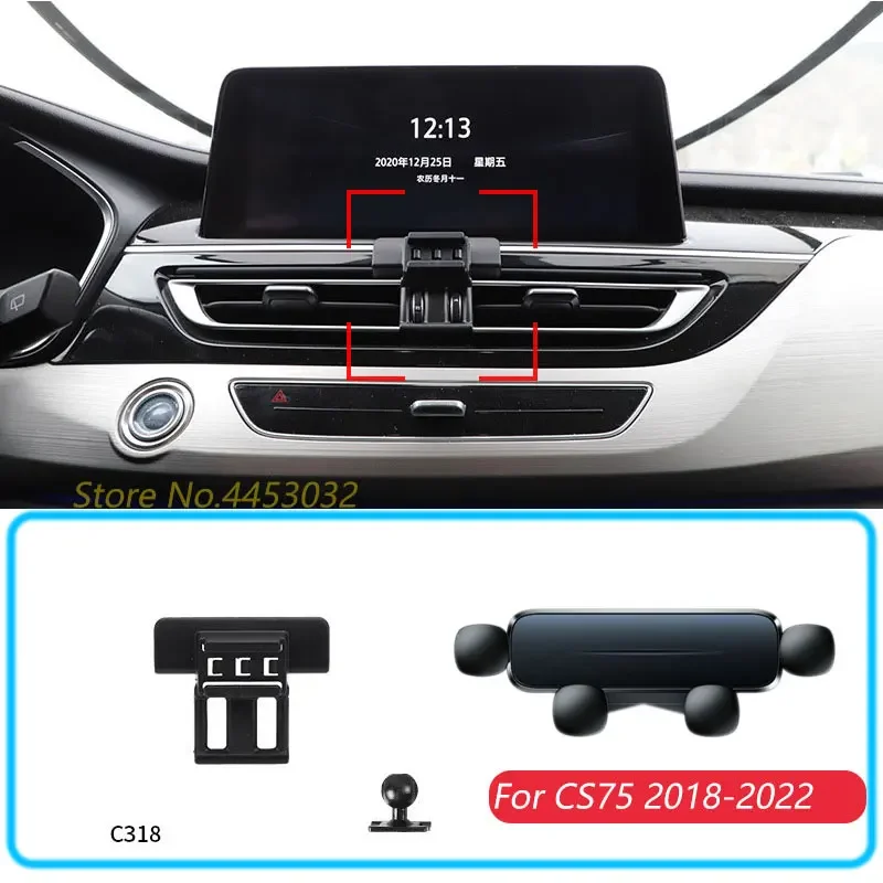 

Автомобильный держатель для телефона Changan CS75 2018-2022 с основанием 1 комплект горизонтальный гравитационный GPS мобильный кронштейн подставка крепление аксессуары