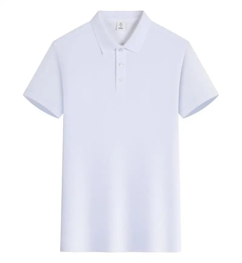 Polo Shirts, Summer Corporate Uniforms, Lapels, Summer High-end Men's and Women's Solid Color Business Casual Short Sleeves