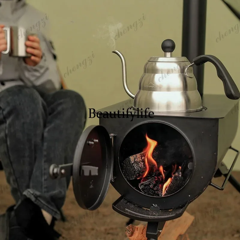 Tent firewood stove Multifunctional dual-purpose heater Windproof cast iron tent heater firewood stove