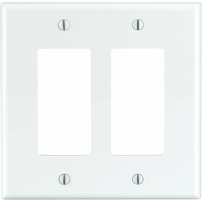 

PJ262-W 2-Gang Decora/GFCI Decora Wallplate, Midway Size, White