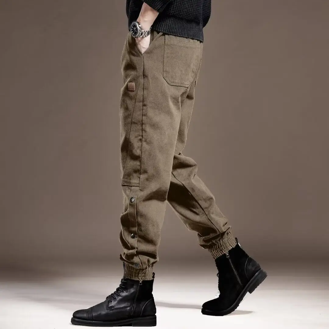 

​2026 Spring Autumn High End Workwear Pants Men Loose Fit American Style Trendy Tapered Legs Plus Size Casual Pants​