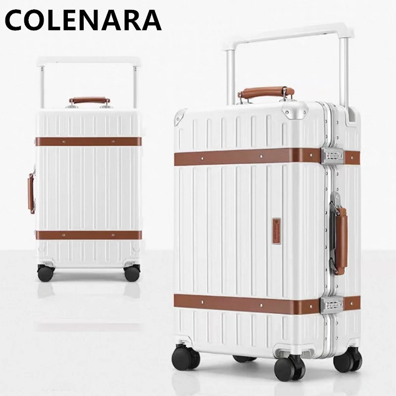 

COLENARA High Quality20 Inch Wide Suitcase For Women Sturdy And Durable 24 Inch With Travel Password Men's Luggage Case Bag
