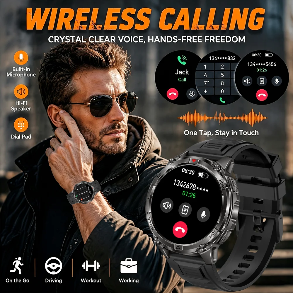 Durable Adult Smart Watch with GPS and Compass