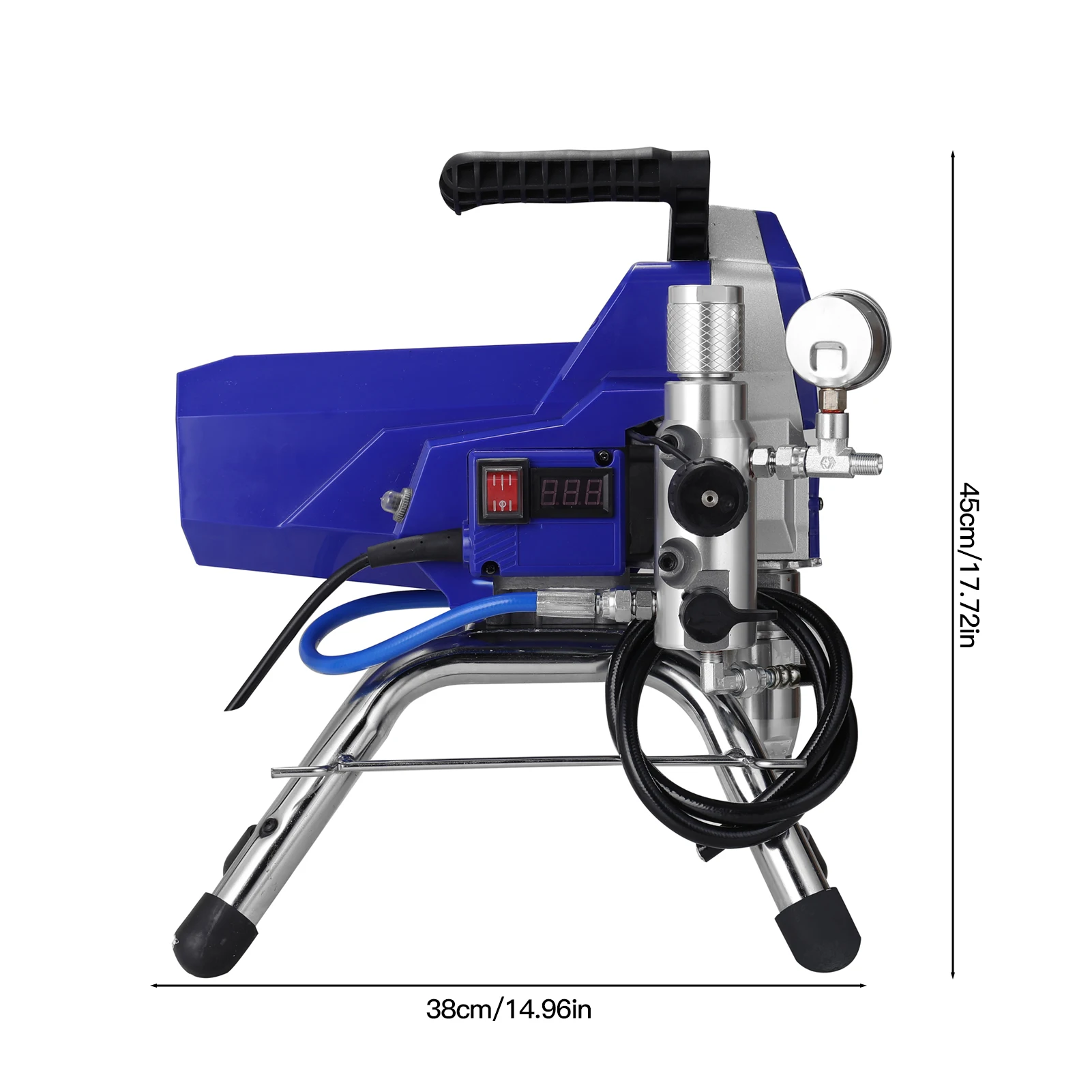 Paint Sprayer with Gauge 2.5L/min 3000psi Max Electric Paint Sprayer for Home Interior and Exterior Cabinet Furniture Fence Wall - view 6
