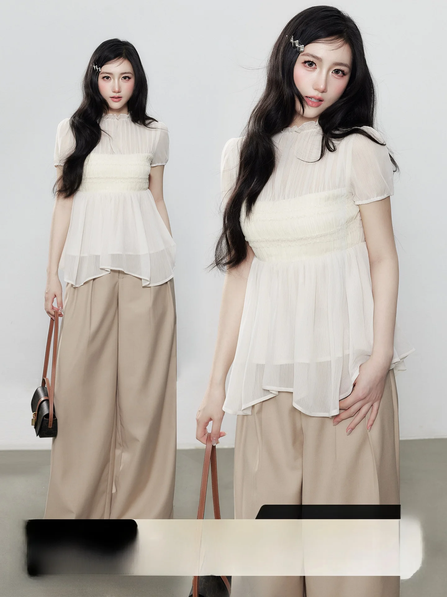 

Новая летняя женская блузка Yuzhi из шифона и полиэстера с кружевом, свободного кроя, винтажный стиль, белая, модная