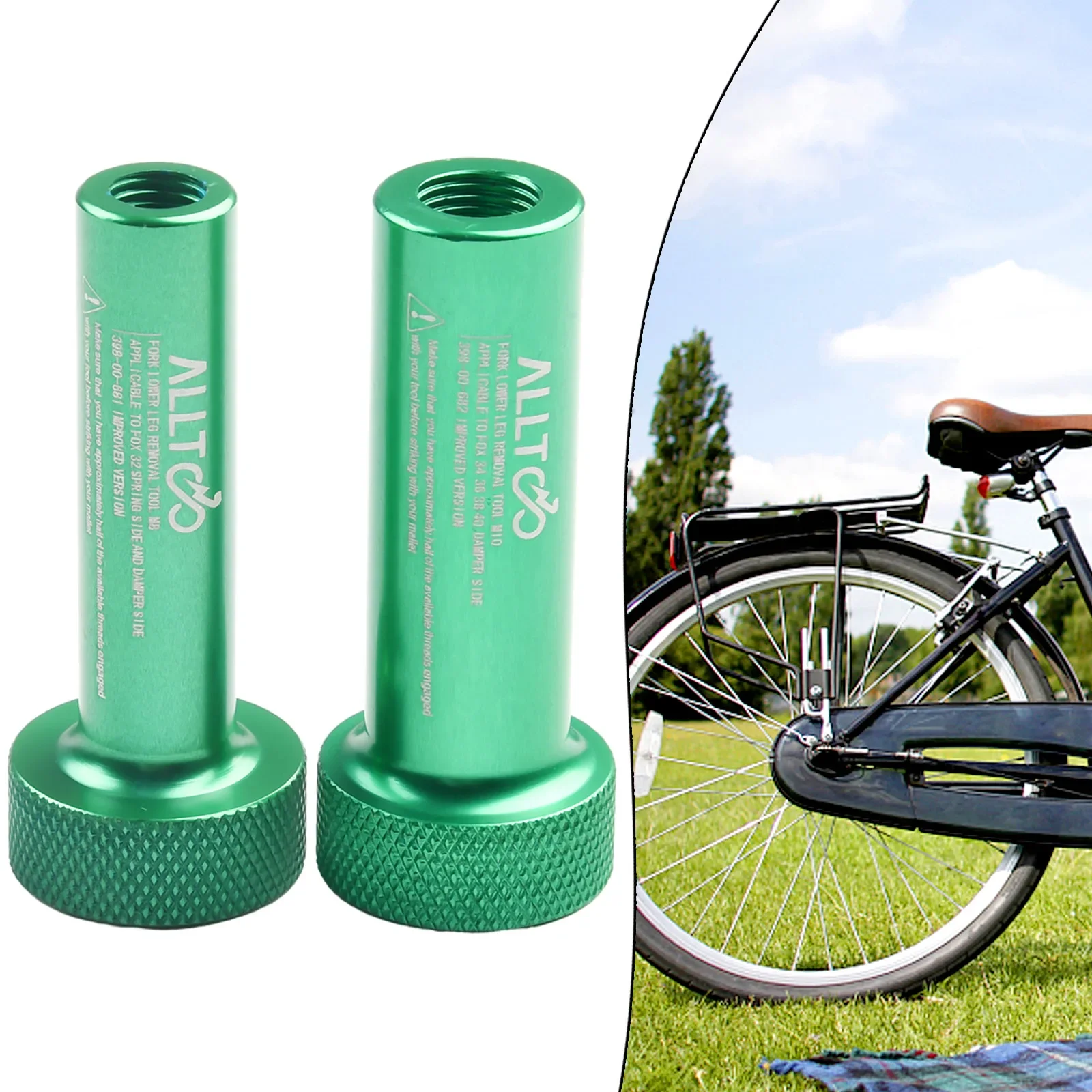 

Bike Damper Tool Bicycle Front Fork Damping Fork Leg Separation Aluminum Alloy Removal Tool Green For FOX Lower Leg Removal