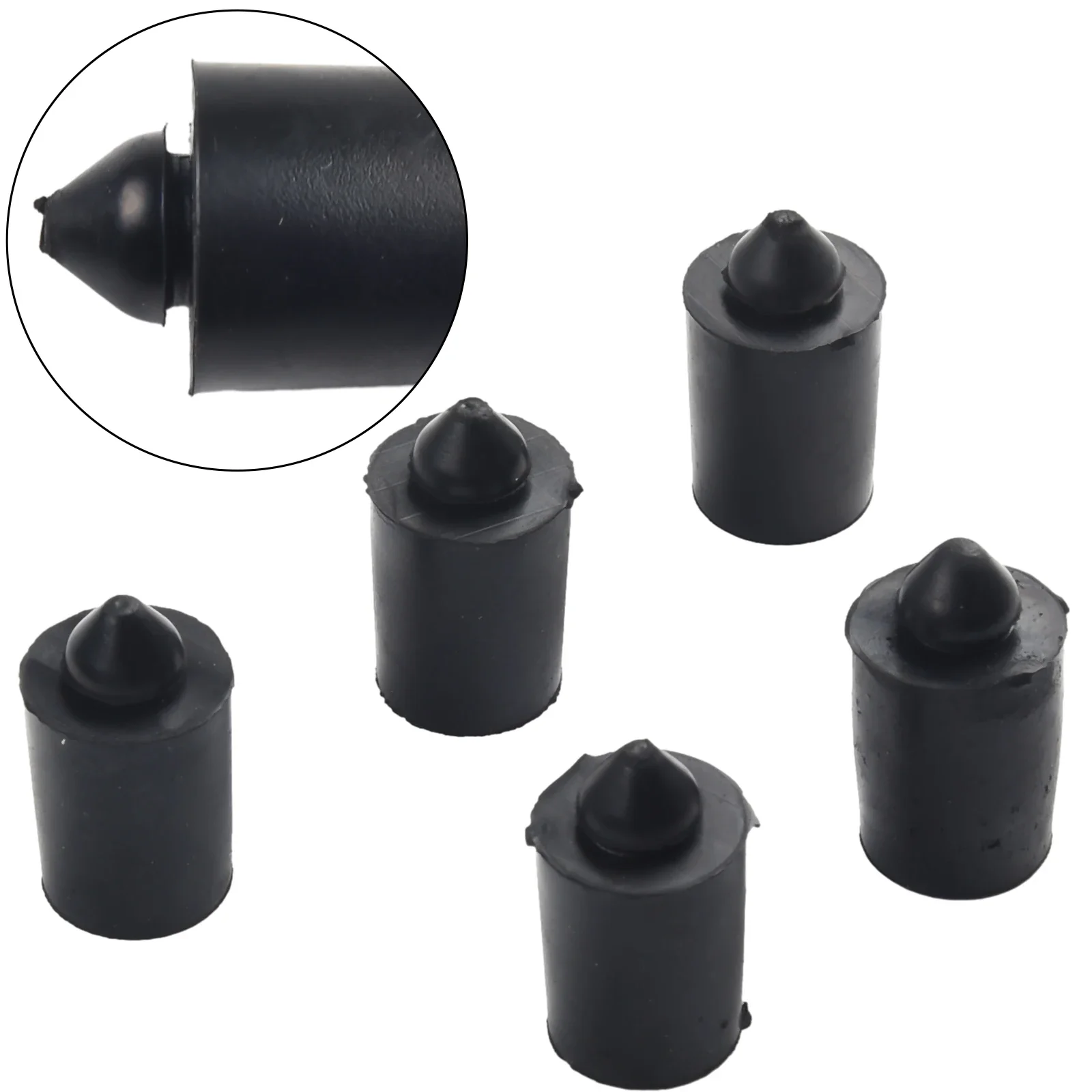 

Brand New High Quality Clips Black Rubber 5PCS Car Compartment For Nissan High Reliability Hood Bumper Practical