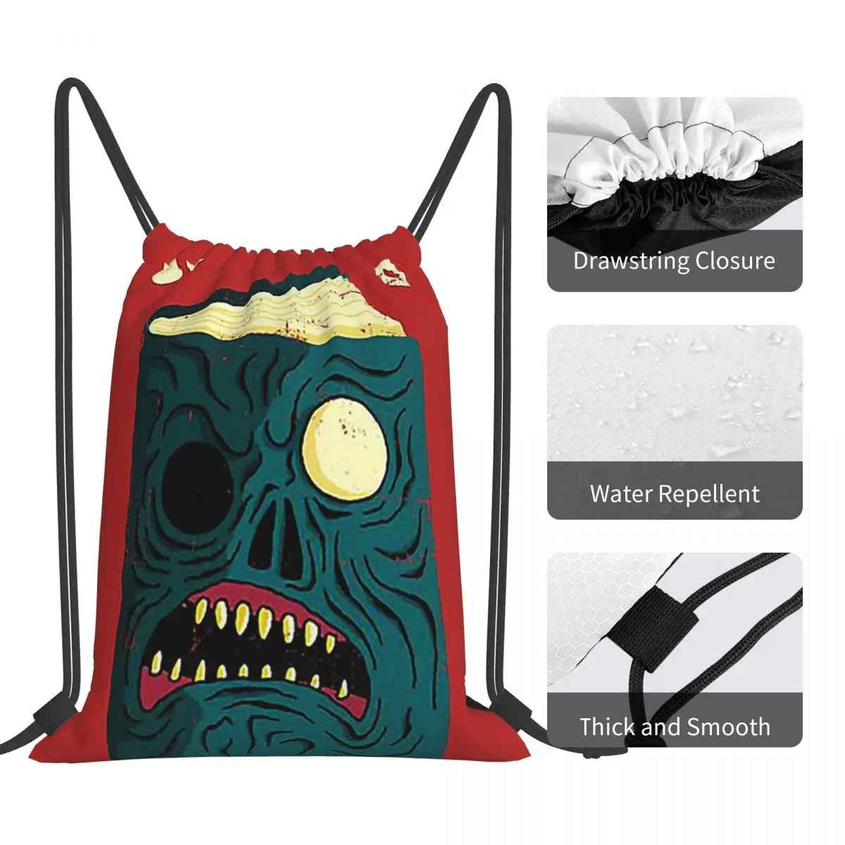 Reading Is Fun Backpacks Casual Portable Drawstring Bags Storage Bag Book Bags For Travel School